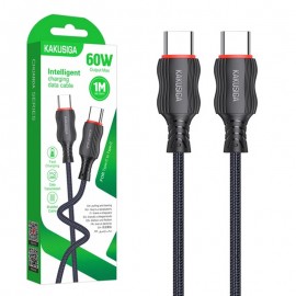 کابل تایپ سی به تایپ سی (Type-C to Type-C) کاکوسیگا (KAKUSIGA) طول 1 متر مدل KSC-807