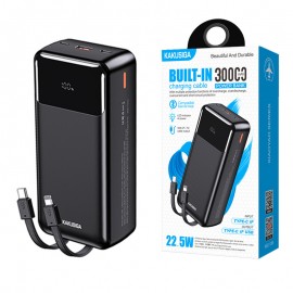 پاوربانک + کابل همراه کاکوسیگا (KAKUSIGA) مدل KSC-1080 ظرفیت 30000mAh