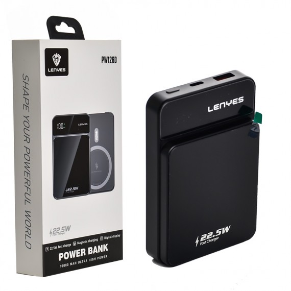 پاوربانک بی سیم لنیس (LENYES) مدل PW126D ظرفیت 10000mAh