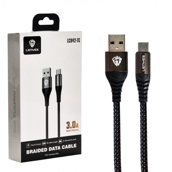 کابل اندروید (MicroUSB) لنیس (LENYES) طول 1 متر مدل LC942-TC