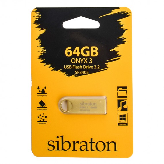 فلش سیبراتون (Sibraton) مدل 64GB SF3405 USB3.2 Onyx 3 طلایی