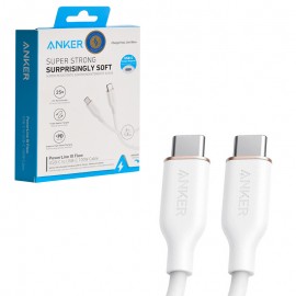کابل تایپ سی به تایپ سی (Type-C to Type-C) انکر (ANKER) طول 1.8 متر مدل A8553H21 سفید گارانتی ایستا