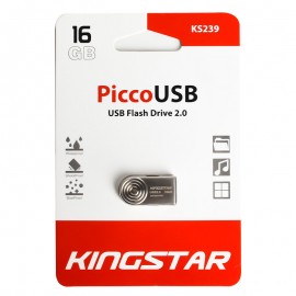 فلش کینگ استار (KINGSTAR) مدل 16GB Picco KS239 نقره ای