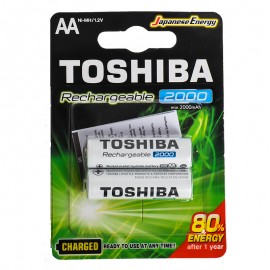 باتری قلمی شارژی توشیبا (TOSHIBA) مدل TNH-6GME BP-2C 1.2V AA 2000mAh (کارتی 2 تایی)