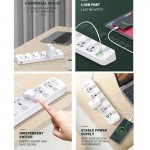 رابط برق 4 خانه + چهار پورت USB الدینیو (LDNIO) طول 2 متر مدل SC4408