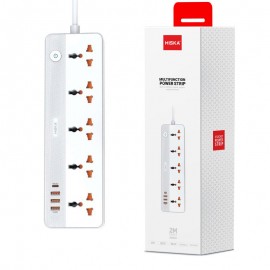 چند راهی برق + چهار پورت USB هیسکا (HSIKA) مدل CH-5517EU