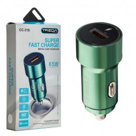 شارژر فندکی 65 وات ترکا (TREQA) مدل CC-318