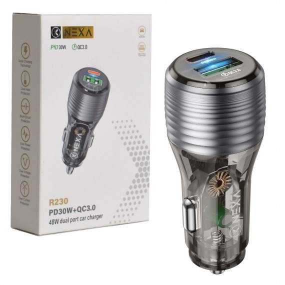 شارژر فندکی 48 وات دو پورت نکسا (NEXA) مدل R230