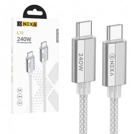 کابل تایپ سی به تایپ سی (Type-C to Type-C) نکسا (NEXA) طول 1.8 متر مدل L72 240W