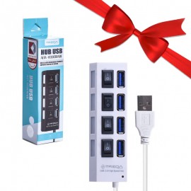 بسته 1+10 هاب 4 پورت ترکا (TREQA) مدل USB-4 (یک عدد هدیه)