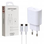 شارژر دیواری 25 وات + کابل (Type-C to Type-C) ترکا (TREQA) مدل CH-9039