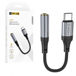 کابل تایپ سی به جک 3.5 میلیمتری (Type-C To Aux) نکسا (NEXA) طول 12 سانتی متر مدل LX20