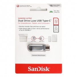 فلش سن دیسک (SanDisk) مدل 32GB Dual Drive Luxe USB3.2 TYPE-C گارانتی سورین