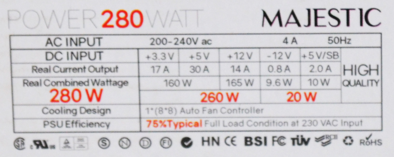 فروش منبع تغذیه کامپیوتر رد مدل majestic 280w فروش منبع تغذیه کامپیوتر رد مدل majestic 280w