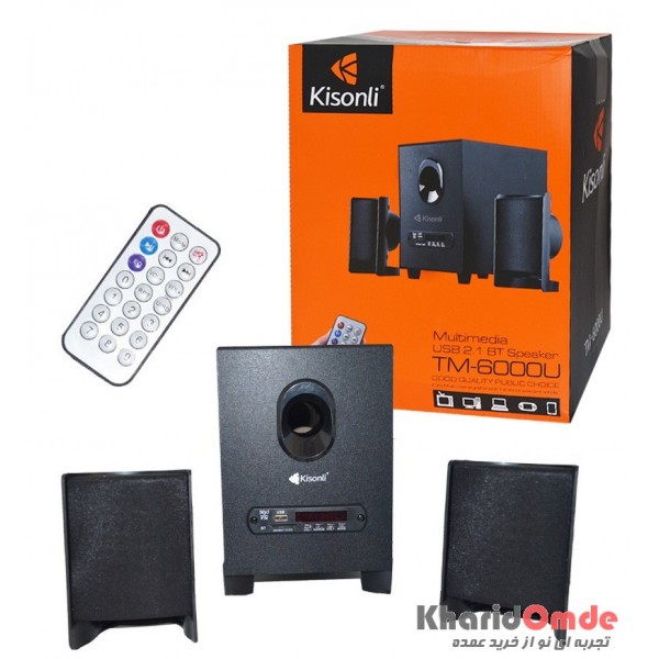 خريد اسپیکر 3 تکه بلوتوثی رم و فلش خور Kisonli مدل TM-6000A