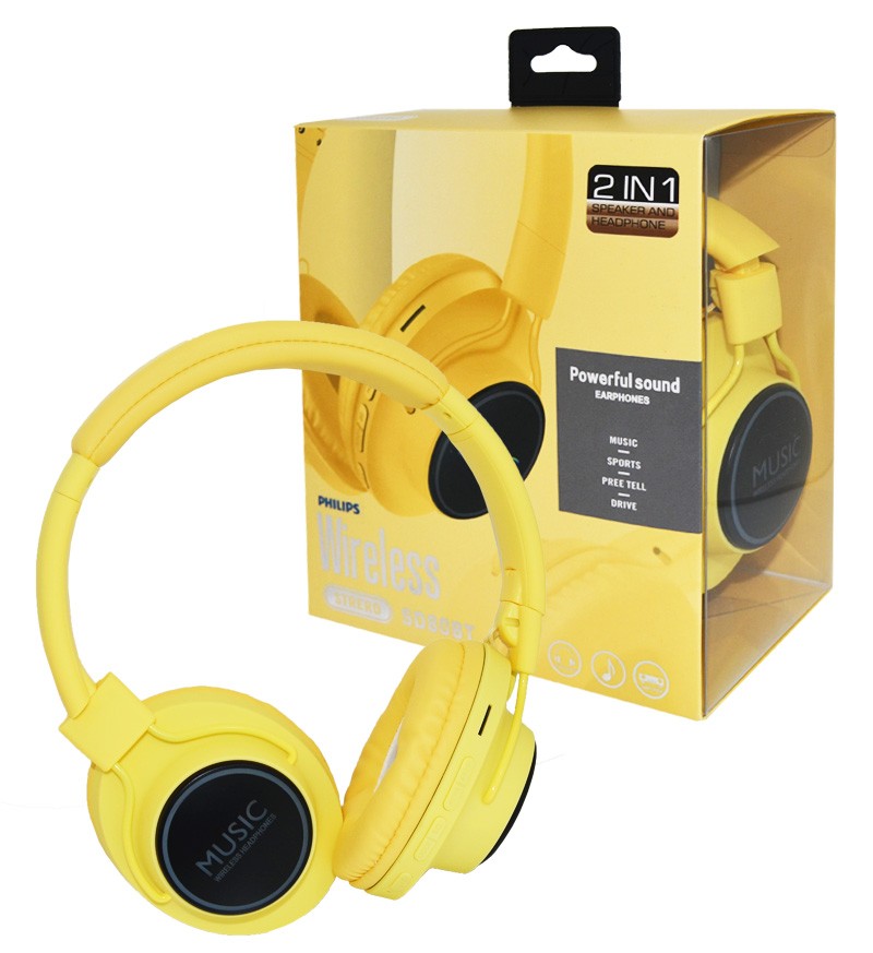فروش هدست بلوتوث رم خور + اسپیکر Philips مدل SD80BT فروش هدست بلوتوث رم خور + اسپیکر Philips مدل SD80BT