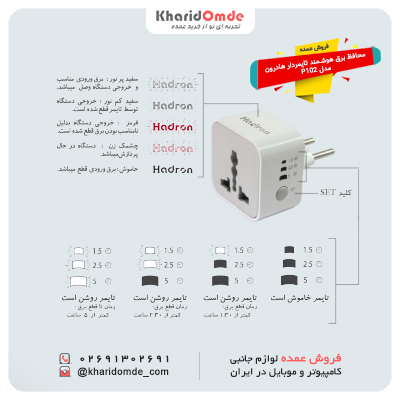 محافظ برق هوشمند تایمردار هادرون مدل P102