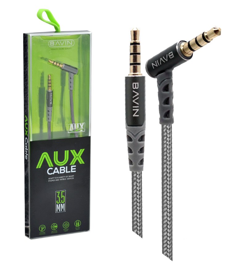 کابل 1 به 1 صدا (AUX) طول 1.2 متر باوین (BAVIN) مدل AUX-06