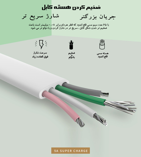 کابل فلت پاوارئال DC-134